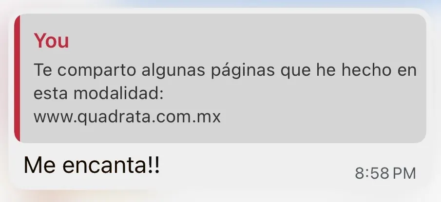 Mensaje de cliente satisfecho con Rugra