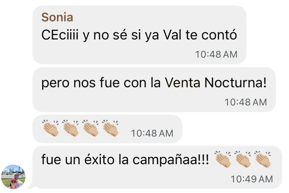Mensaje de cliente satisfecho con Rugra