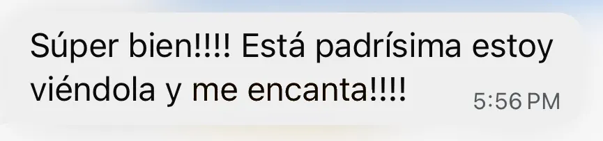 Mensaje de cliente satisfecho con Rugra