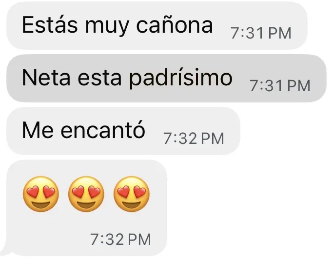 Mensaje de cliente satisfecho con Rugra